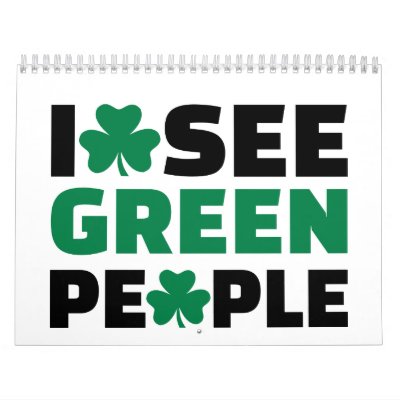 Veo el día de St Patrick verde de la gente Calendarios Veo el día de St Patrick verde de la gente Calendarios