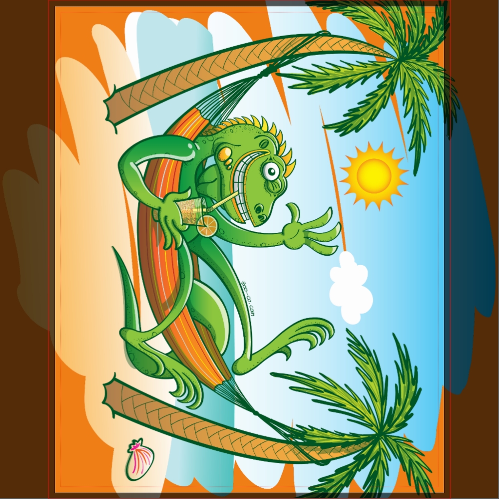 iguana y el perezoso