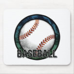 Verde azul Mousepad del emblema del béisbol Tapetes De Ratón