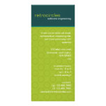 Verde retro de los círculos y tarjeta del estante  tarjetas publicitarias personalizadas