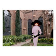 Verdi - Pink Attire,  Spring at Christ Church Card