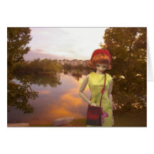 Verdi, Windmill Lakes Sunset, Houston, Texas Card