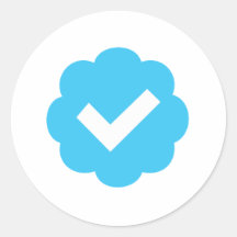 Verified Account Symbol Round Sticker