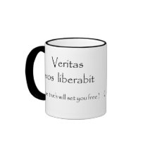 Veritas vos liberabit-mug by artdebogallery Veritas vos liberabit-mug