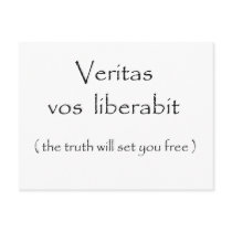 Veritas vos liberabit-postcards by artdebogallery Veritas vos liberabit-postcards