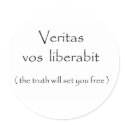 Veritas vos liberabit-sticker by artdebogallery Veritas vos liberabit-sticker