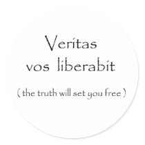 Veritas vos liberabit-sticker by artdebogallery Veritas vos liberabit-sticker