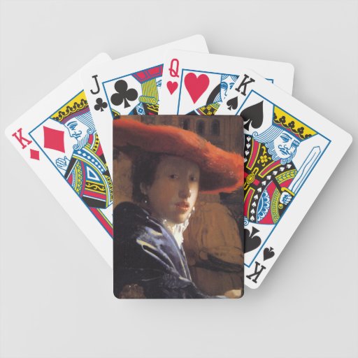 Vermeer Painting - Girl with a Red Hat Poker Deck