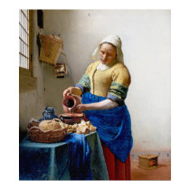 Vermeer - The Milkmaid - Vintage Art Posters