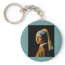 Vermeer's Girl with a Turban (circa 1665) Key Chains