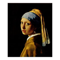 Vermeer's Girl with a Turban (circa 1665) posters