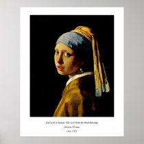 Vermeer's Girl with a Turban (circa 1665) Poster