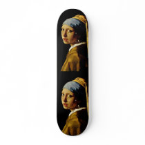 Vermeer's Girl with a Turban (circa 1665) Skateboard