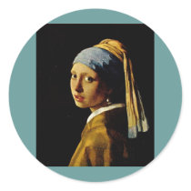 Vermeer's Girl with a Turban (circa 1665) Sticker