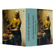 Vermeer's Maidservant Pouring Milk (circa 1660) binders by MasterpieceGallery Vermeer's Maidservant Pouring Milk (circa 1660) binders