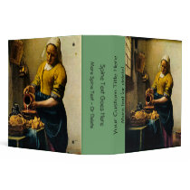 Vermeer's Maidservant Pouring Milk (circa 1660) binders by MasterpieceGallery Vermeer's Maidservant Pouring Milk (circa 1660) binders