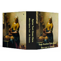 Vermeer's Maidservant Pouring Milk (circa 1660) binders by MasterpieceGallery Vermeer's Maidservant Pouring Milk (circa 1660) binders