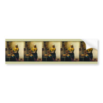 Vermeer's Maidservant Pouring Milk (circa 1660) Bumper Sticker