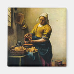 Vermeer's Maidservant Pouring Milk (circa 1660) Fridge Magnet