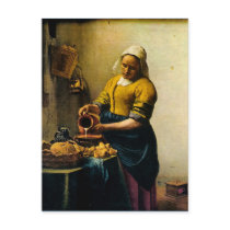 Vermeer's Maidservant Pouring Milk (circa 1660) Postcards