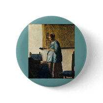 Vermeer's Woman in Blue Reading a Letter ca.1665 Pin