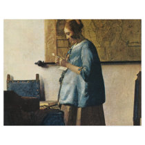 Vermeer's Woman in Blue Reading a Letter ca.1665 Flyers