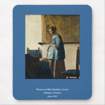 Vermeer's Woman in Blue Reading a Letter ca.1665 Mouse Pad