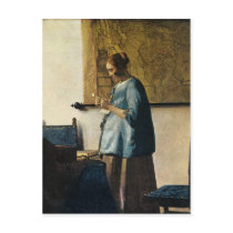 Vermeer's Woman in Blue Reading a Letter ca.1665 Postcards