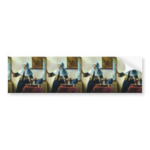 Vermeer's Young Woman with a Water Pitcher ca 1665 Bumper Stickers