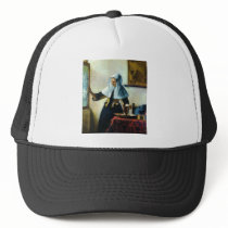 Vermeer's Young Woman with a Water Pitcher ca 1665 Mesh Hat