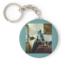 Vermeer's Young Woman with a Water Pitcher ca 1665 Key Chains