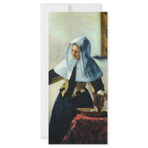 Vermeer's Young Woman with a Water Pitcher ca 1665 rack cards