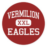 Vermilion - Eagles - Catholic - Abbeville Round Stickers