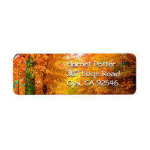 Vermont Autumn Return Address Labels