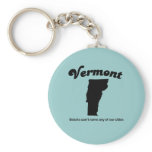 Vermont - Betcha cant name our cities Keychain