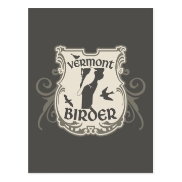 Vermont Birder Shield Postcard < < Magnificent Frigatebird
