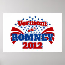 Vermont con Romney 2012 Posters