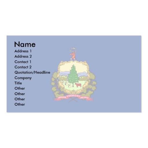 Vermont Flag Business Card Templates
