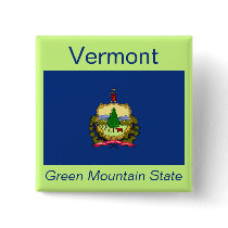 Vermont Flag Button