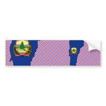 Vermont Flag Map bumper stickers by usaflags Vermont Flag Map bumper stickers