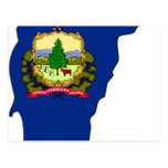 Vermont Flag Map Postcard
