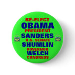 Vermont for Obama Shumlin Sanders Welch buttons
