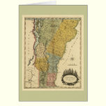 Vermont, From actual Survey - Vintage 1814 Map cards