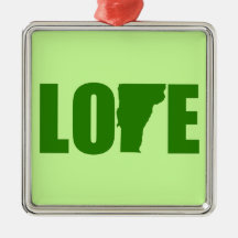Vermont Love Ornament