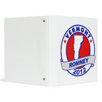 Vermont Mitt Romney 3 Ring Binders