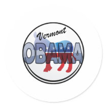 Vermont Obama Democrat Design Sticker