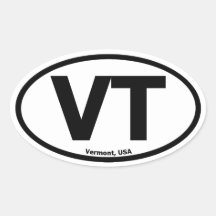 Vermont Oval Sticker