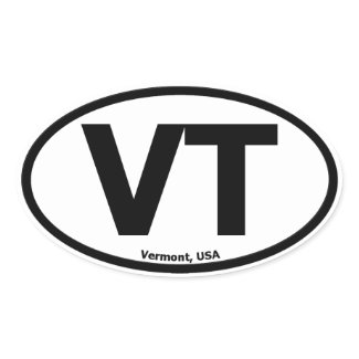 Vermont Oval Sticker