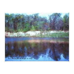 Vermont Pond Watercolor Sketch Wrapped Canvas Gallery Wrap Canvas