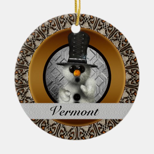 vermont snowman christmas ornament zazzle vermont snowman christmas ornament zazzle